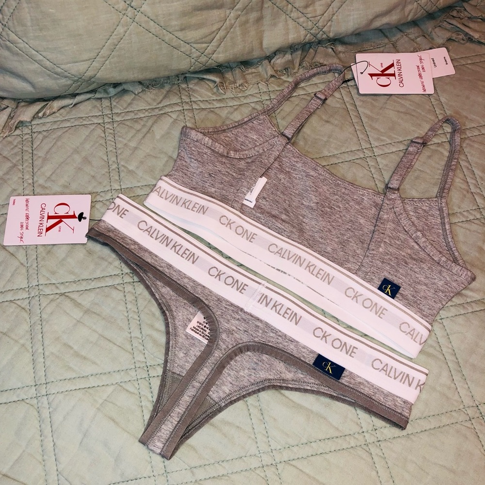 CK One thong and bralette set (M) - Picture 4 of 4